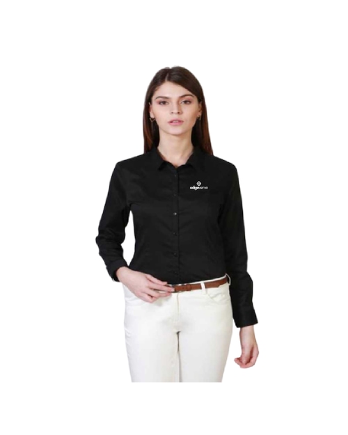 Grass Women's Full Sleeve Formal Shirt Black color